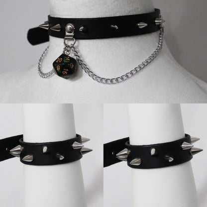 BUNDLE - D20 Choker and Punk Cuff