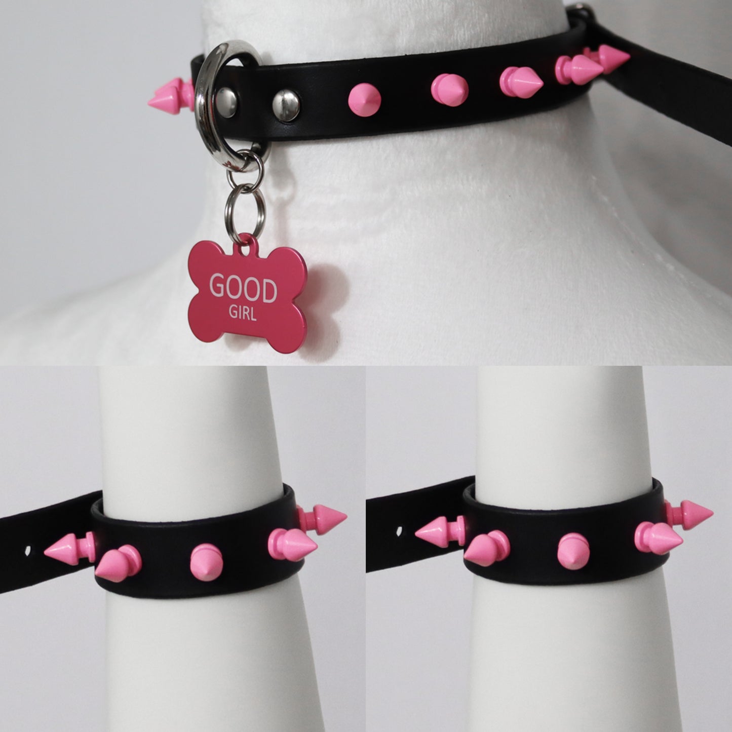 BUNDLE - Pink Kink Choker and Pink Vesper Cuff